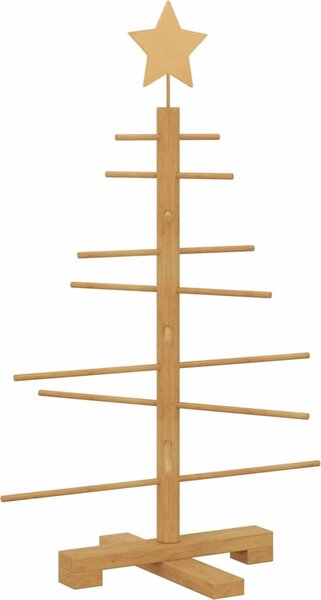 VidaXL Dřevěný vánoční strom Bambus [42018049] Barva: Přírodní (bez povrchové úpravy), Velikost: 125 cm