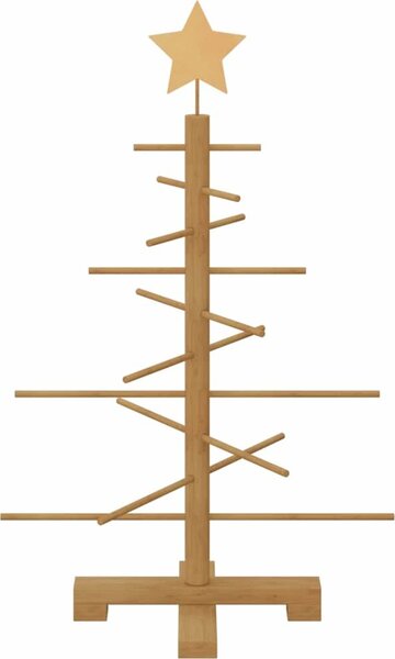 VidaXL Dřevěný vánoční strom Bambus [42018049] Barva: Přírodní (bez povrchové úpravy), Velikost: 125 cm