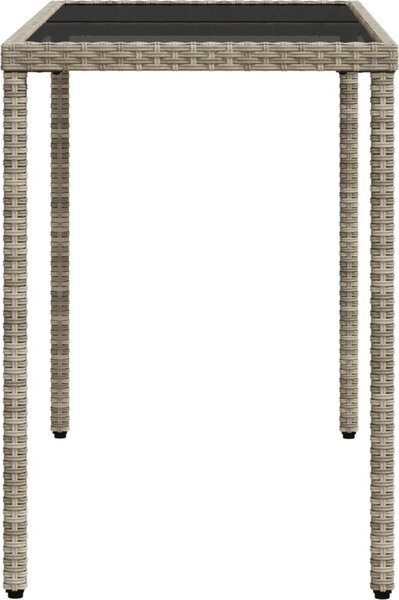 VidaXL Zahradní stůl se skleněnou deskou 115x54x74 cm polyratan [365075] Barva: Černá