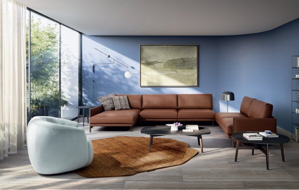 Calligaris Asymetrický koberec Roche nehořlavý, 240x240 cm, CS7258-C Barva: Ochre Yellow (okrový), Rozměr: 240x240 cm