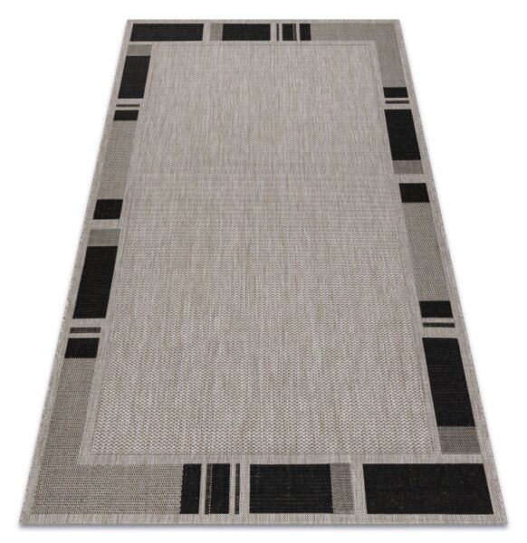 Koberec SIZAL FLOORLUX 20195 stříbrný / černý