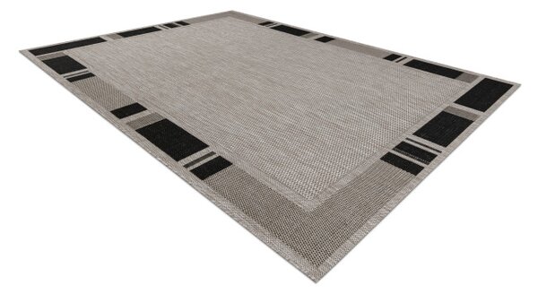 Koberec SIZAL FLOORLUX 20195 stříbrný / černý