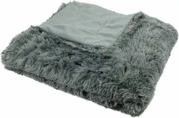 Luxusní deka s dlouhým vlasem TMAVĚ ŠEDÁ - 150/200 (rozměr: 150 x 200 cm)