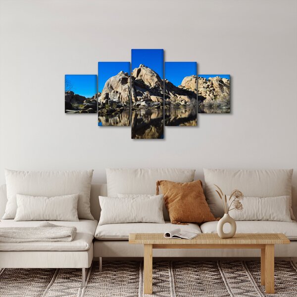 Obraz zrcadlení skal (125x70 cm)