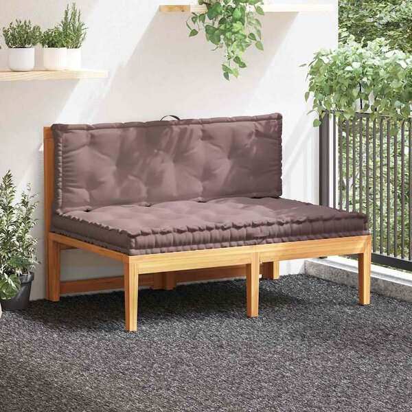 VidaXL Poduška na nábytek z palet bavlna [3053639] Barva: Béžová, Velikost: 120 x 80 x 10 cm