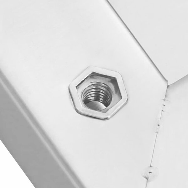 VidaXL Nástěnné police 2 ks nerezová ocel, tloušťka nerezové oceli 0,6 mm [30280] Barva: Stříbrná, Velikost: 50 x 30 cm