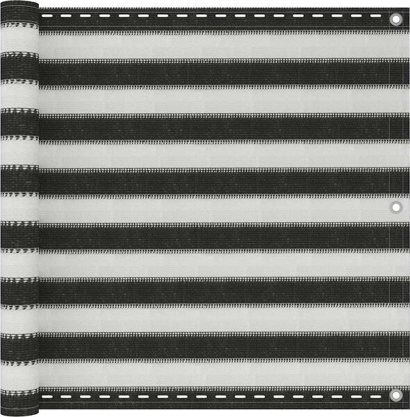 VidaXL Balkónová zástěna HDPE [310842] Barva: Antracitová a bílá, Velikost: 90 x 400 cm