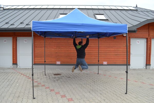 ShopJK Nůžkový stan profi 3 x 6 m bílý