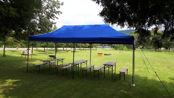 ShopJK Nůžkový stan profi HQ 3 x 3 m šedý