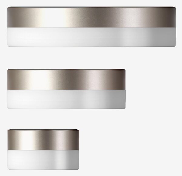 Lucis Stropní LED svítidlo NOMIA 9,6W, Ø 14 cm, IP40 Barva: Stříbrná, Teplota světla: 3000K - teplá bílá, Stmívání, řízení: ON/OFF (bez stmívání)