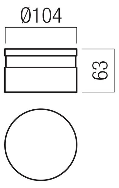 Redo Designové nástěnné svítidlo RUNDE, pr.10,4cm Barva: Černá
