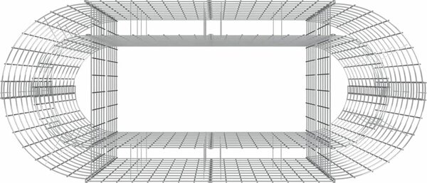 VidaXL Gabionový vyvýšený záhon pozinkované železo [152032] Velikost: 200 x 100 x 100 cm