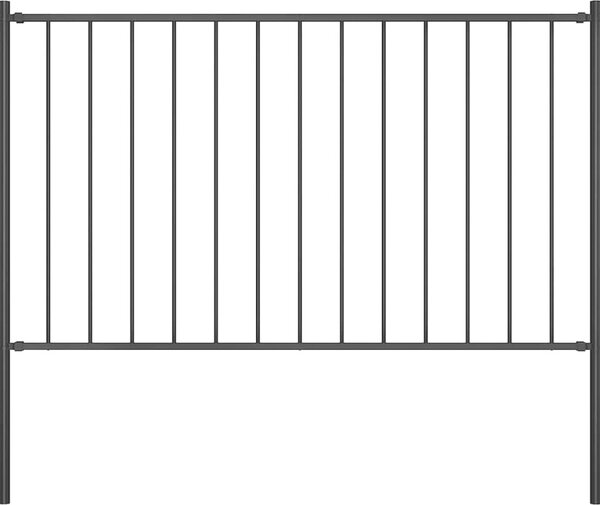 VidaXL Plotový panel Woerden se sloupky ocelový [145209] Barva: Bílá, Velikost: 1.7 x 0.75 m
