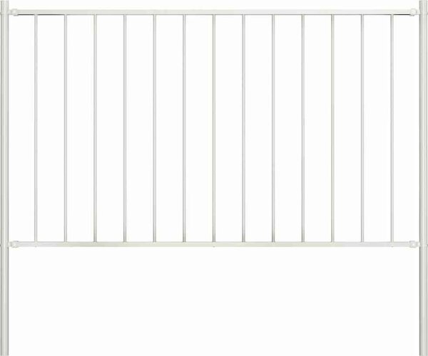 VidaXL Plotový panel Woerden se sloupky ocelový [145209] Barva: Bílá, Velikost: 1.7 x 0.75 m