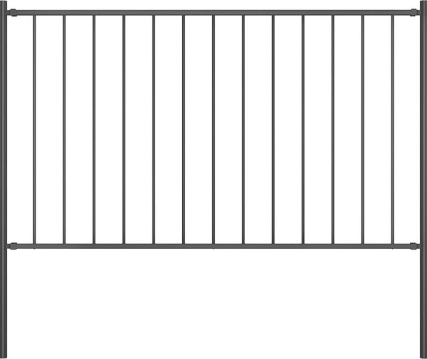 VidaXL Plotový panel Woerden se sloupky ocelový [145209] Barva: Bílá, Velikost: 1.7 x 0.75 m
