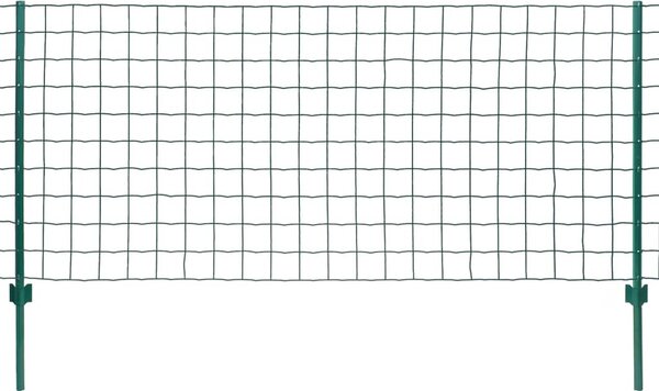 VidaXL Euro plot ocel zelený [142814] Velikost: 20 x 1.2m/100 x 100 mm