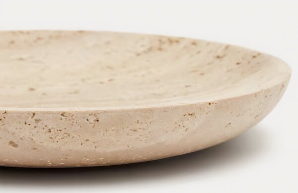 Béžový kamenný dezertní talíř Kave Home Madlena 18 cm