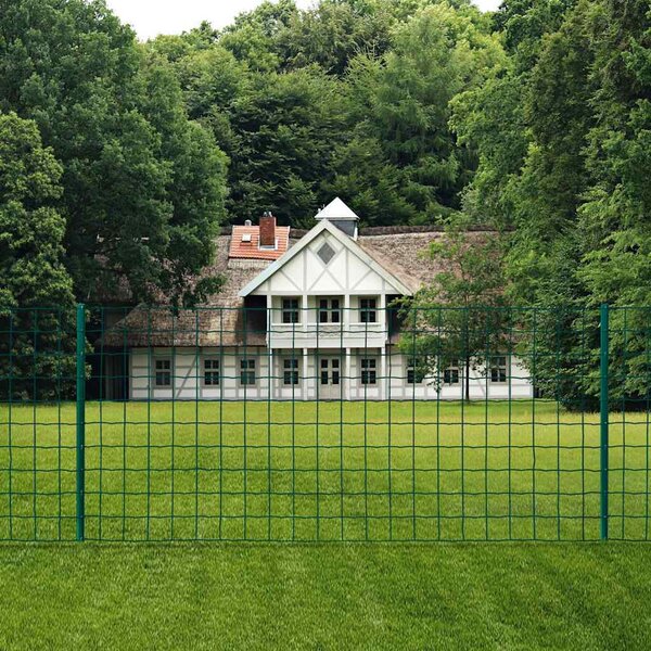 VidaXL Euro plot ocel zelený [142814] Velikost: 20 x 1.2m/100 x 100 mm