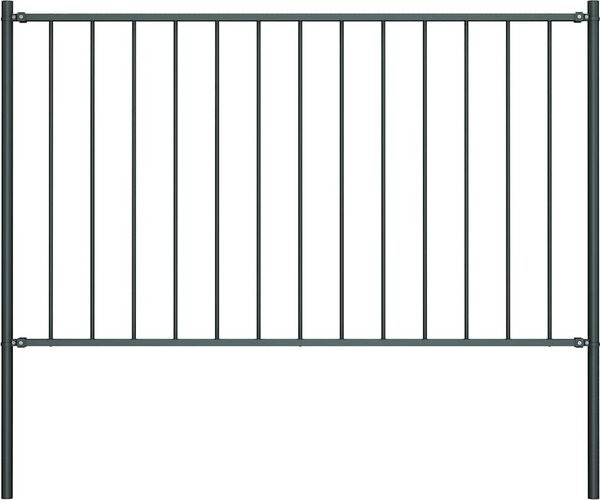 VidaXL Plotový panel Woerden se sloupky ocelový [145209] Barva: Bílá, Velikost: 1.7 x 0.75 m