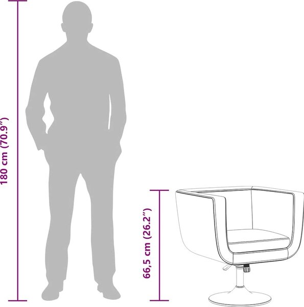 VidaXL Otočné křeslo umělá kůže [240041] Barva: Černá
