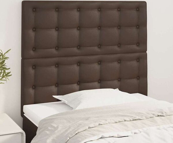 VidaXL Čelo postele umělá kůže, vysoké [3116417] Barva: cappuccino, Velikost: 160 cm
