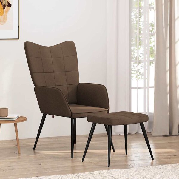 VidaXL Relaxační židle se stoličkou textil [327952] Barva: Modrá