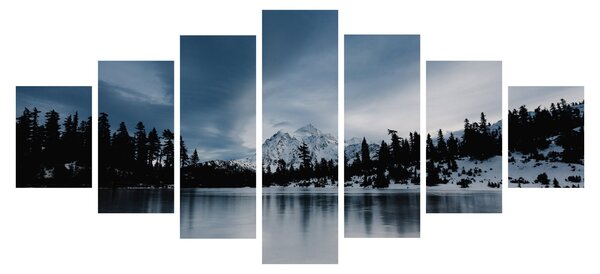 Obraz - Na zamrzlém jezeře (210x100 cm)