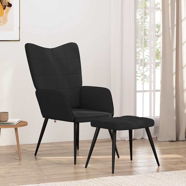 VidaXL Relaxační židle se stoličkou textil [327952] Barva: Modrá
