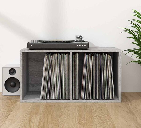 VidaXL Úložný box na LP desky kompozitní dřevo [815254] Barva: Černý dub