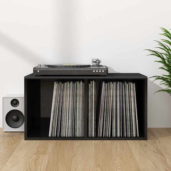 VidaXL Úložný box na LP desky kompozitní dřevo [815254] Barva: Černý dub