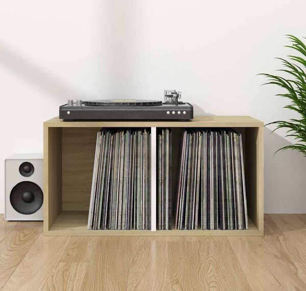 VidaXL Úložný box na LP desky kompozitní dřevo [815254] Barva: Černý dub