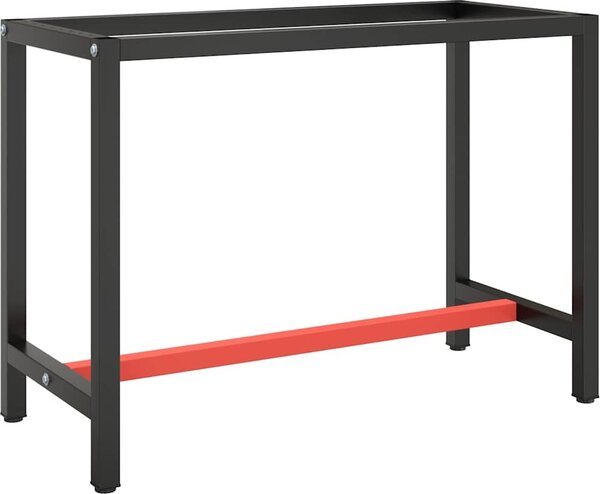 VidaXL Kovový rám pracovního stolu černá a červená, s 1 tyčí [151450] Velikost: 80 x 57 x 79 cm