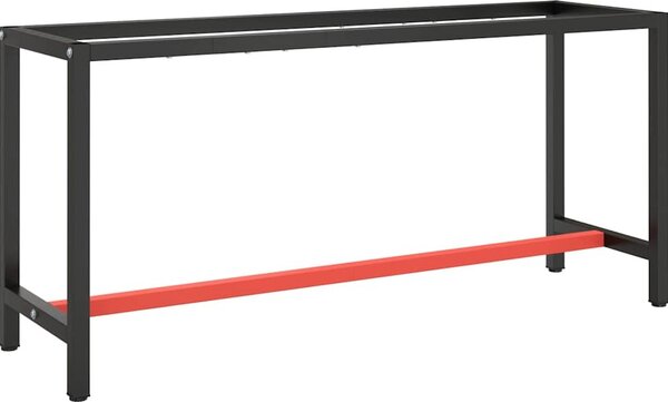 VidaXL Kovový rám pracovního stolu černá a červená, s 1 tyčí [151450] Velikost: 80 x 57 x 79 cm