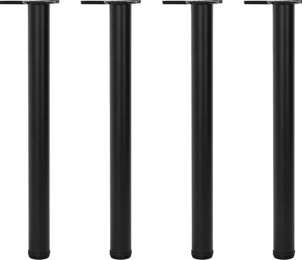 VidaXL 4 stolové nohy s nastavitelnou výškou , [242141] Barva: Černá, Velikost: 870 mm