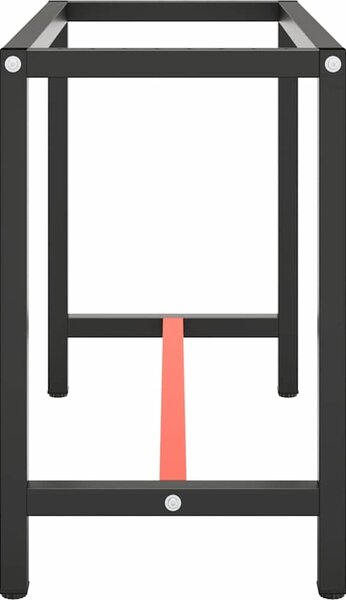 VidaXL Kovový rám pracovního stolu černá a červená, s 1 tyčí [151450] Velikost: 80 x 57 x 79 cm