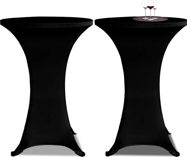 VidaXL Potahy na koktejlový stůl Ø , strečové, 2 ks [131431] Barva: Bílá, Velikost: 60 cm