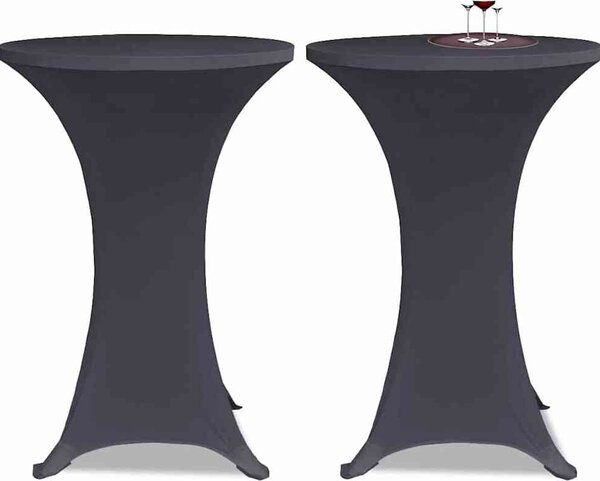 VidaXL Potahy na koktejlový stůl Ø , strečové, 2 ks [131431] Barva: Bílá, Velikost: 60 cm