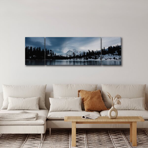 Obraz - Na zamrzlém jezeře (170x50 cm)
