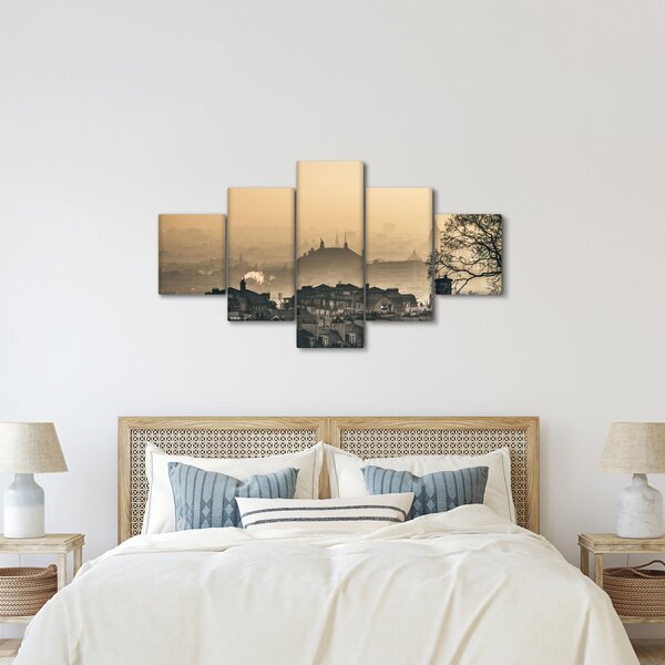 Obraz - Město pod mlhou (125x70 cm)