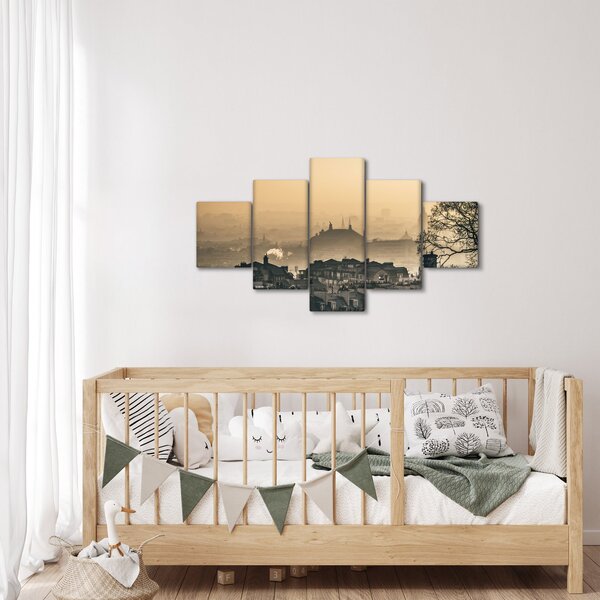 Obraz - Město pod mlhou (125x70 cm)