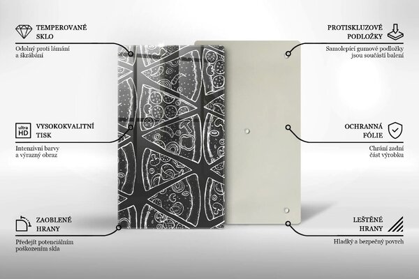 Kryt na varnou desku Pizza ilustrace
