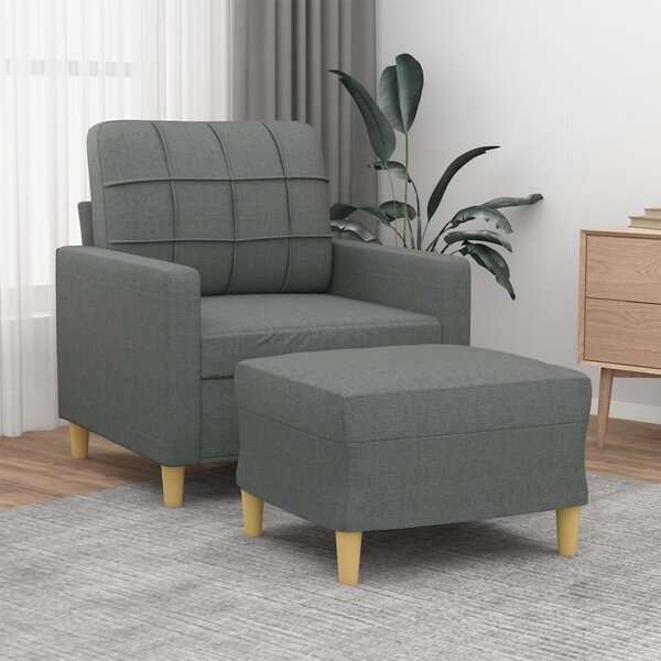 VidaXL Křeslo s podnožkou 60 cm textil, celkové rozměry 78 x 77 x 80 cm [3200993] Barva: vínová červená
