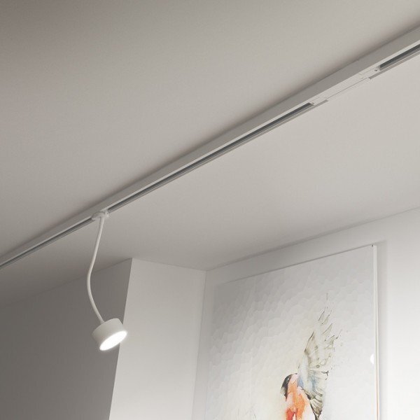 PIXIE na husím krku pro tříokr. lištu bílá 230V GX53 LED 7W - RED - DESIGN RENDL