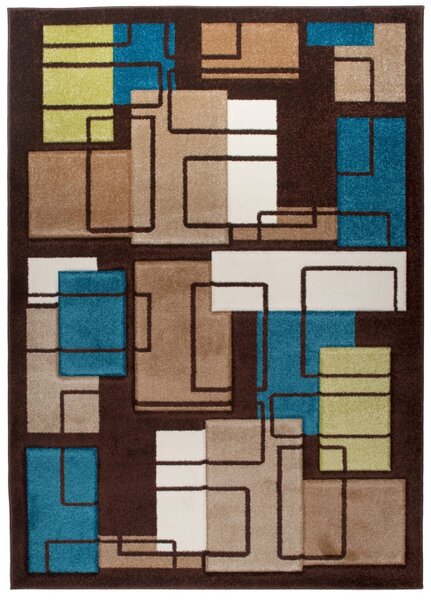 Koberec Sumatra C236A Abstract Rectangle 3D hnědý, béžový