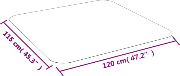 VidaXL Podlahová rohož na laminát nebo koberec PVC [373643] Velikost: 75 x 120 cm