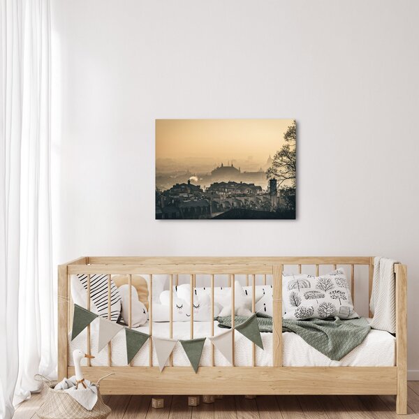 Obraz - Město pod mlhou (70x50 cm)