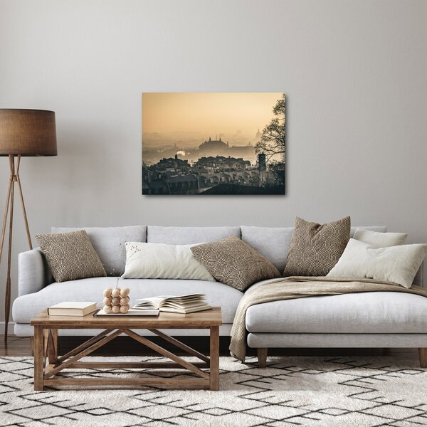 Obraz - Město pod mlhou (70x50 cm)