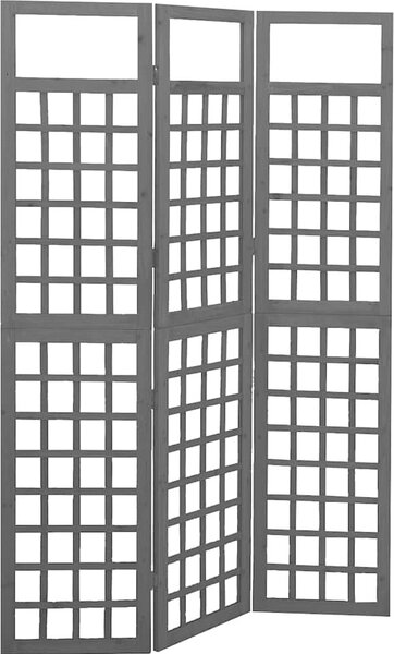VidaXL 6dílná dělicí stěna / treláž masivní jedle [316487] Barva: Hnědá, Velikost: 242,5 x 180 cm