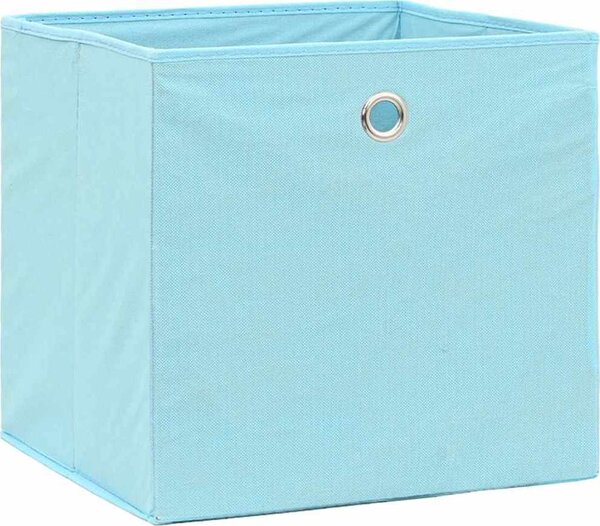 VidaXL Úložné boxy s víky 10 ks bledě modré 32 x 32 x 32 cm textil [288352] Barva: bílá bez vík