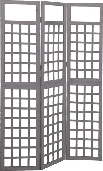 VidaXL 6dílná dělicí stěna / treláž masivní jedle [316487] Barva: Hnědá, Velikost: 242,5 x 180 cm